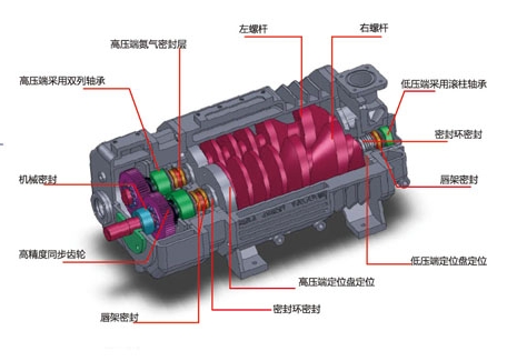 變距螺桿真空泵組成結構圖